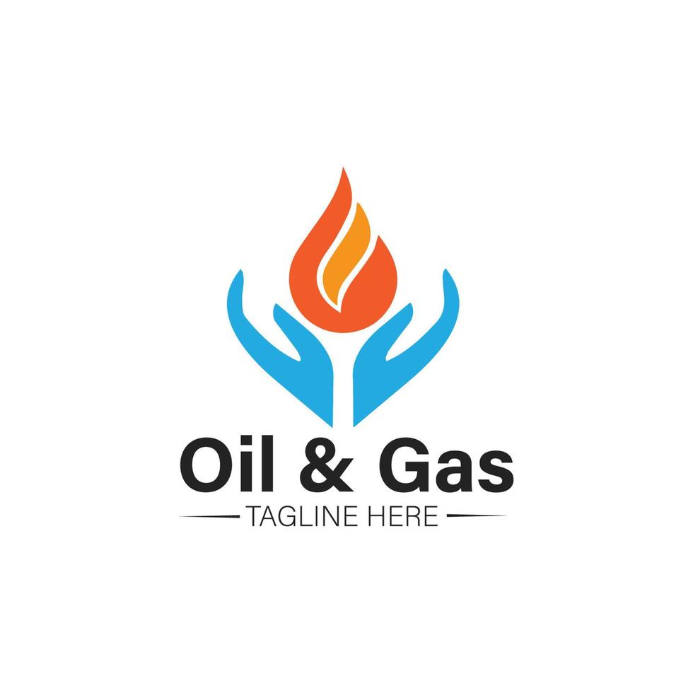 olio e gas industria logo modello professionista vettore