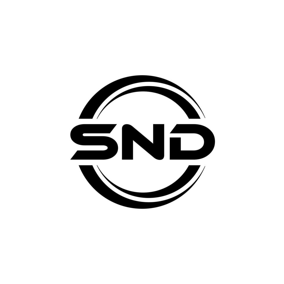 snd lettera logo design nel illustrazione. vettore logo, calligrafia disegni per logo, manifesto, invito, eccetera.