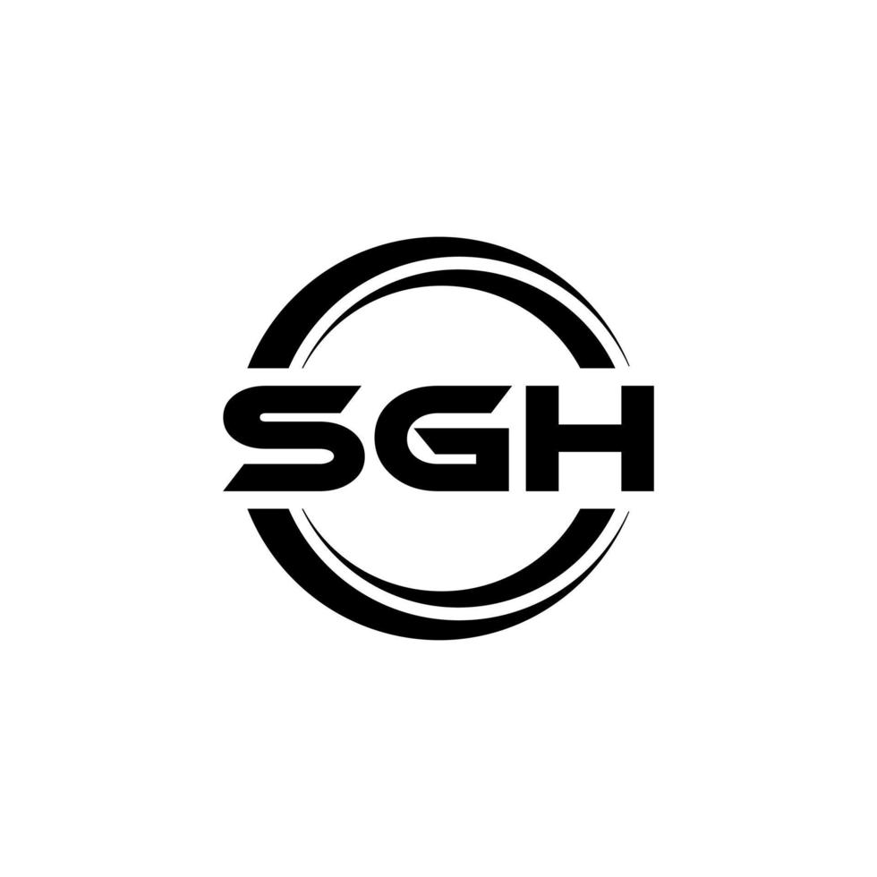 sgh lettera logo design nel illustrazione. vettore logo, calligrafia disegni per logo, manifesto, invito, eccetera.