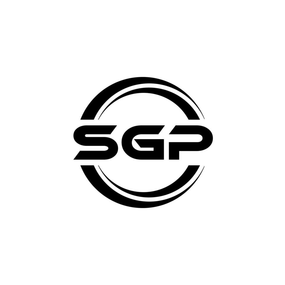 sgp lettera logo design nel illustrazione. vettore logo, calligrafia disegni per logo, manifesto, invito, eccetera.