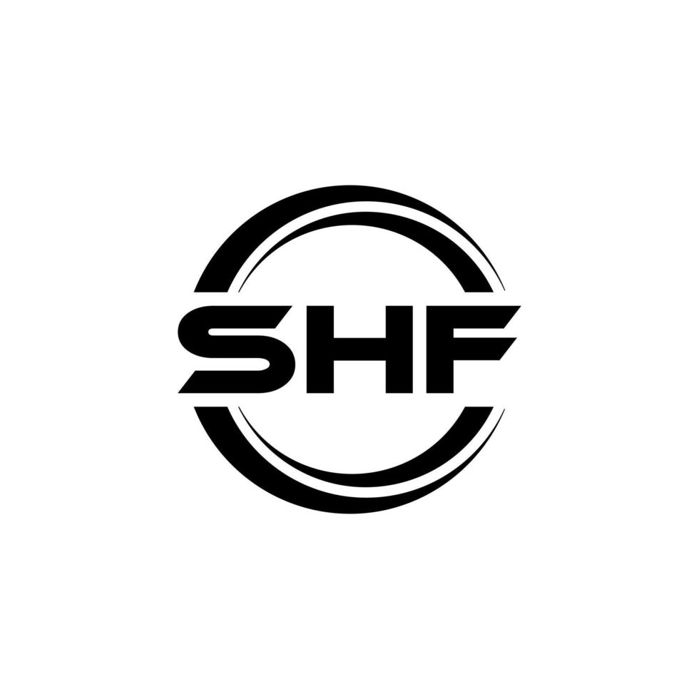 shf lettera logo design nel illustrazione. vettore logo, calligrafia disegni per logo, manifesto, invito, eccetera.