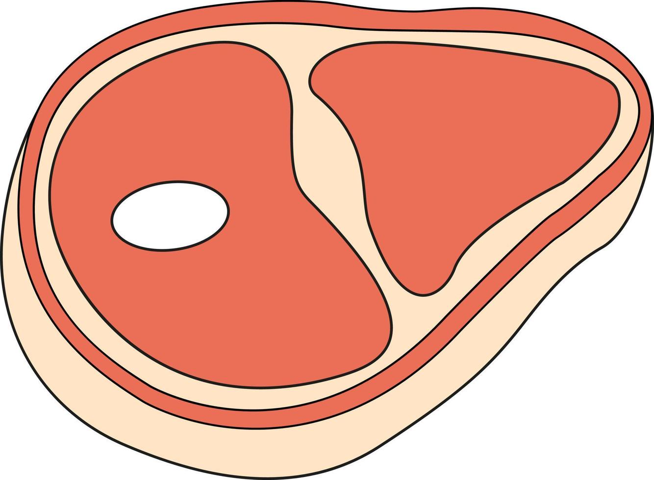 carne bistecca. logo per macellaio negozio, mercato, ristorante o design - striscione, etichetta, menù. vettore