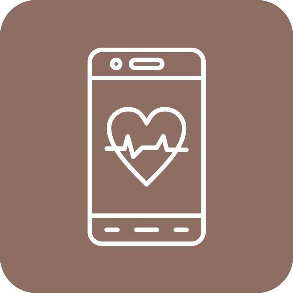 mobile cuore Vota linea il giro angolo sfondo icone vettore