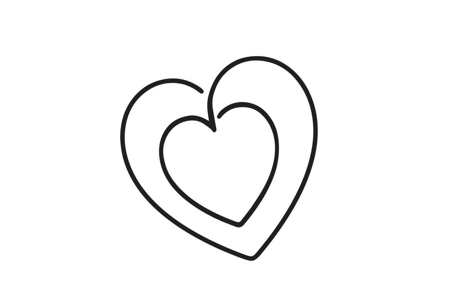 cuore linea icona vettore. uno linea disegno di un' cuore nel un' cuore. simbolo di Perfetto amore vettore