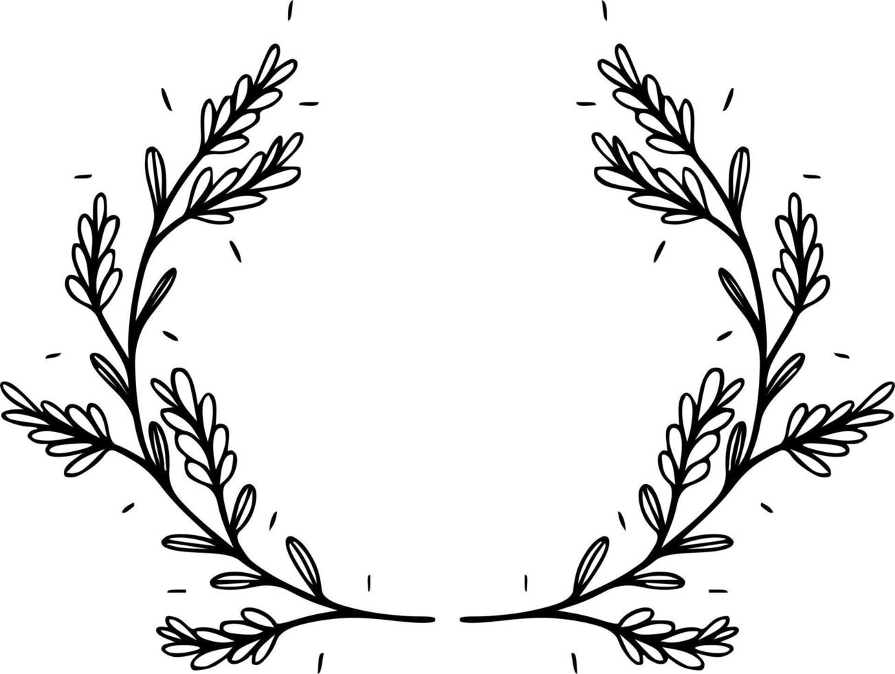 doodle di ghirlande di fiori vettore