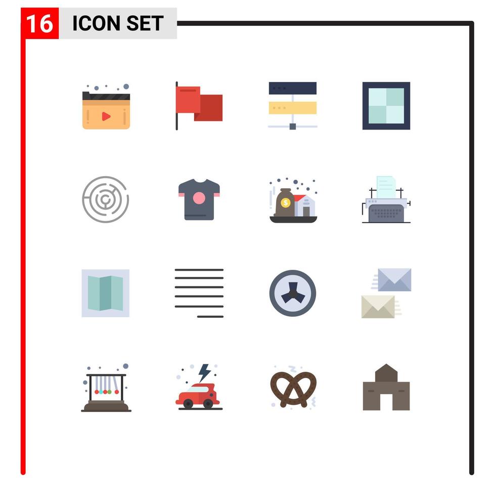 azione vettore icona imballare di 16 linea segni e simboli per puzzle interno Banca dati Casa appartamento modificabile imballare di creativo vettore design elementi