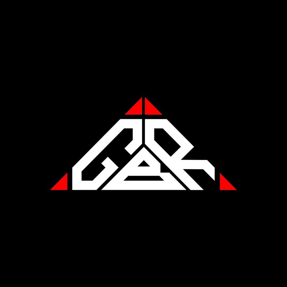 gbr lettera logo creativo design con vettore grafico, gbr semplice e moderno logo nel il giro triangolo forma.