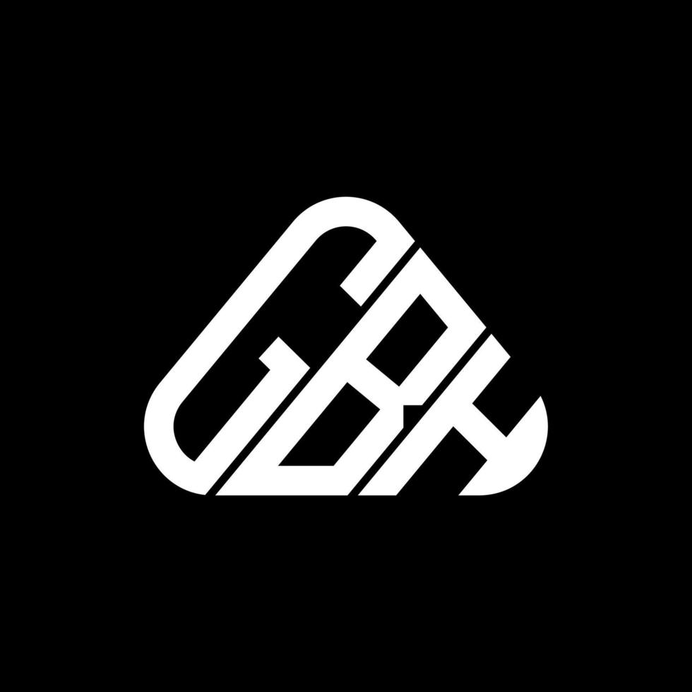 gbh lettera logo creativo design con vettore grafico, gbh semplice e moderno logo nel il giro triangolo forma.