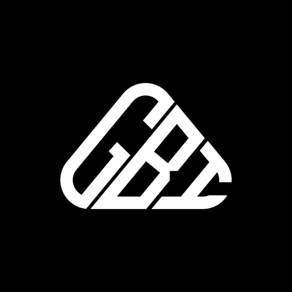 GBI lettera logo creativo design con vettore grafico, GBI semplice e moderno logo nel il giro triangolo forma.