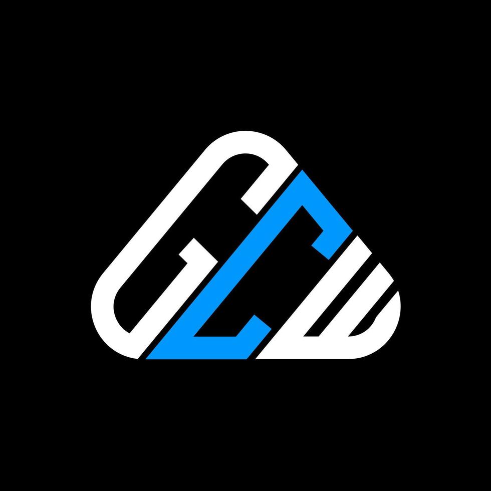 gcw lettera logo creativo design con vettore grafico, gcw semplice e moderno logo nel il giro triangolo forma.
