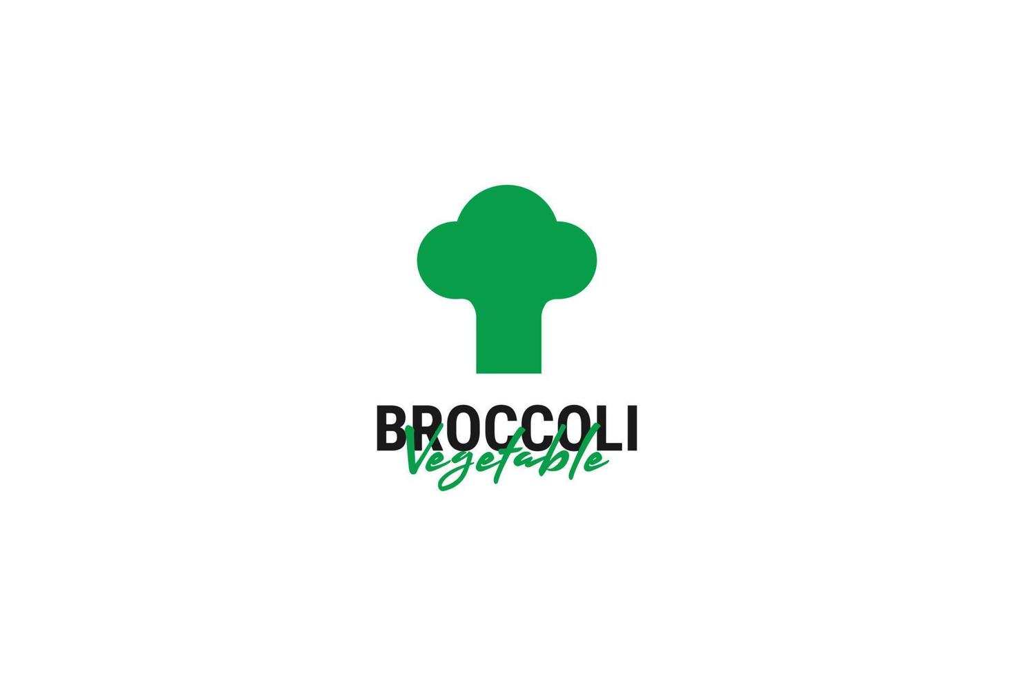 piatto broccoli verdura logo design vettore modello illustrazione
