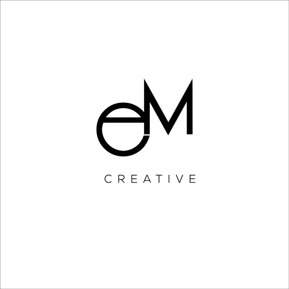 e m iniziale lettera logo design vettore