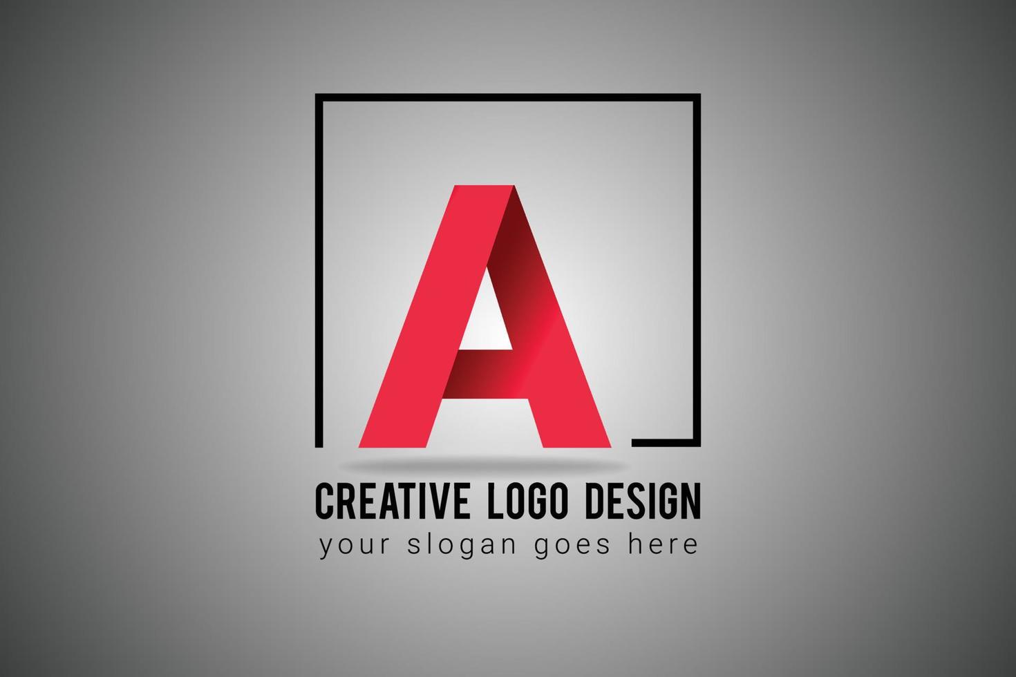 un' lettera logo nel rosso pendenza colore vettore icona. creativo un' lettera logo illustrazione.