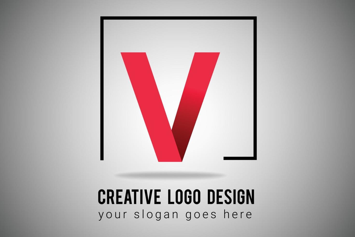 v lettera logo nel rosso pendenza colore vettore icona. creativo v lettera logo illustrazione.