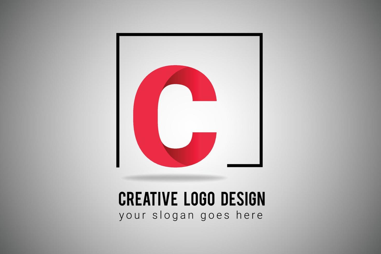 c lettera logo nel rosso pendenza colore vettore icona. creativo c lettera logo illustrazione