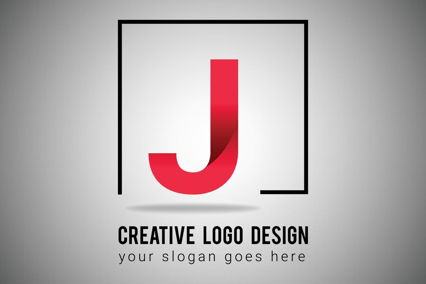 j lettera logo nel rosso pendenza colore vettore icona. creativo j lettera logo illustrazione.