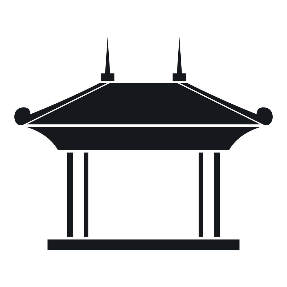 pagoda icona, semplice stile vettore