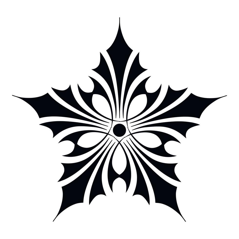ornamentale stella icona, semplice stile vettore