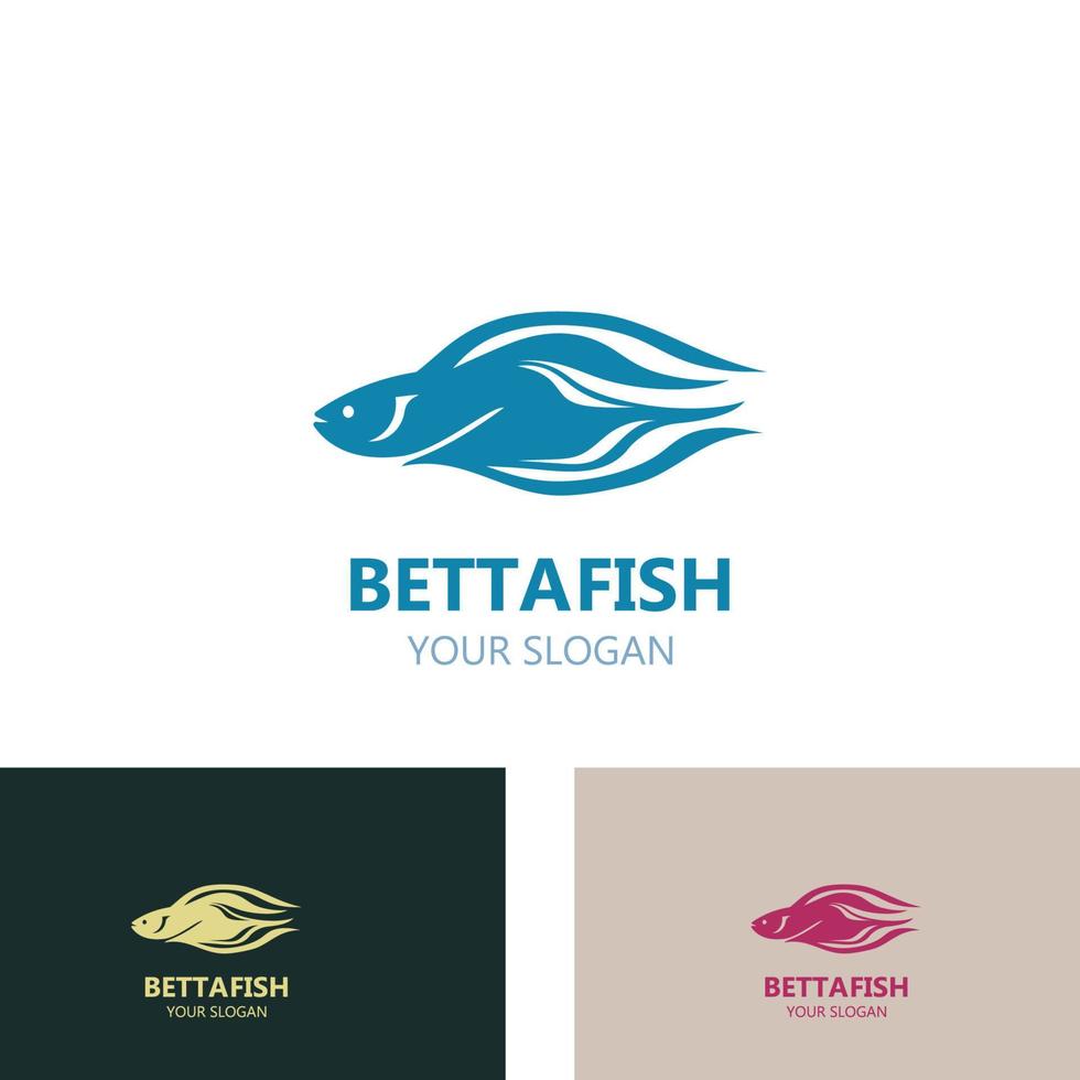 betta pesce moderno logo stile design vettore illustrazione