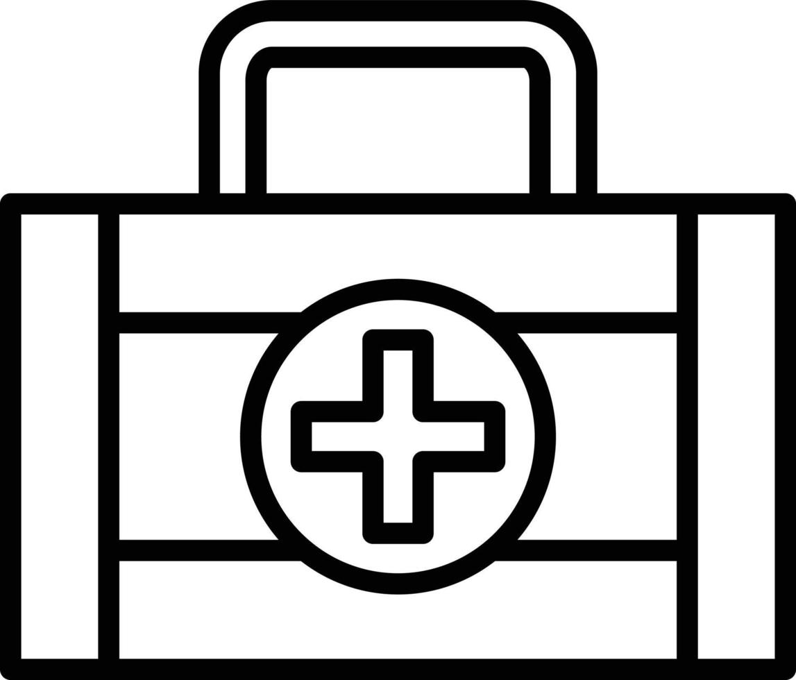 icona della linea del kit di pronto soccorso vettore