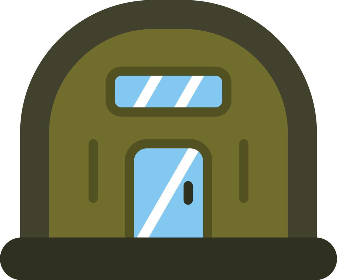 bunker piatto icona vettore