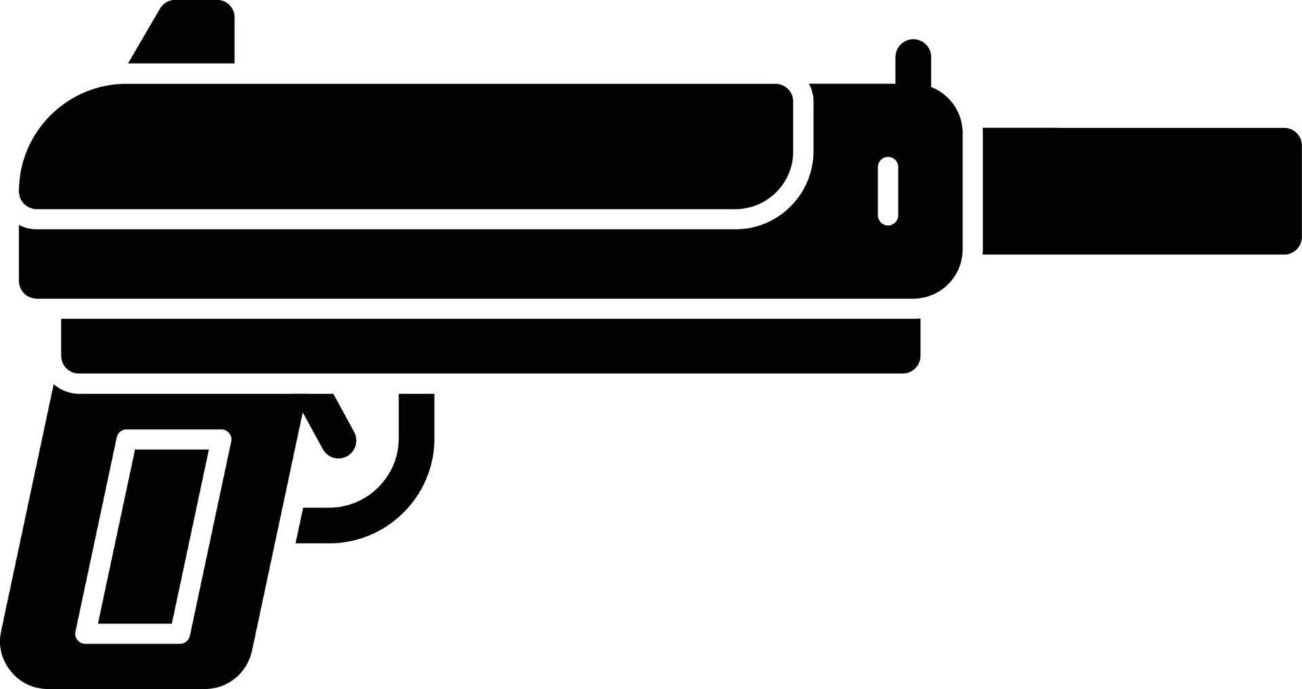 icona del glifo della pistola vettore