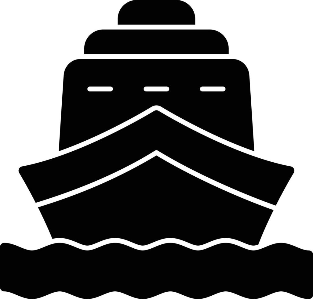 icona del glifo della nave vettore