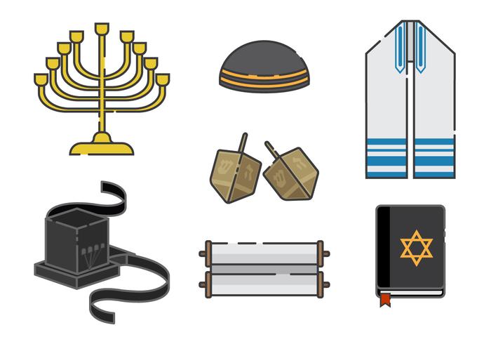 Tefillin ed elementi di vettore ebrei