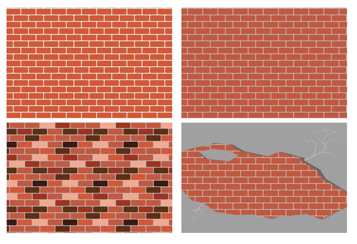 rosso mattone parete senza soluzione di continuità vettore illustrazione sfondo - struttura modello vivere modello con 3 diverso colore