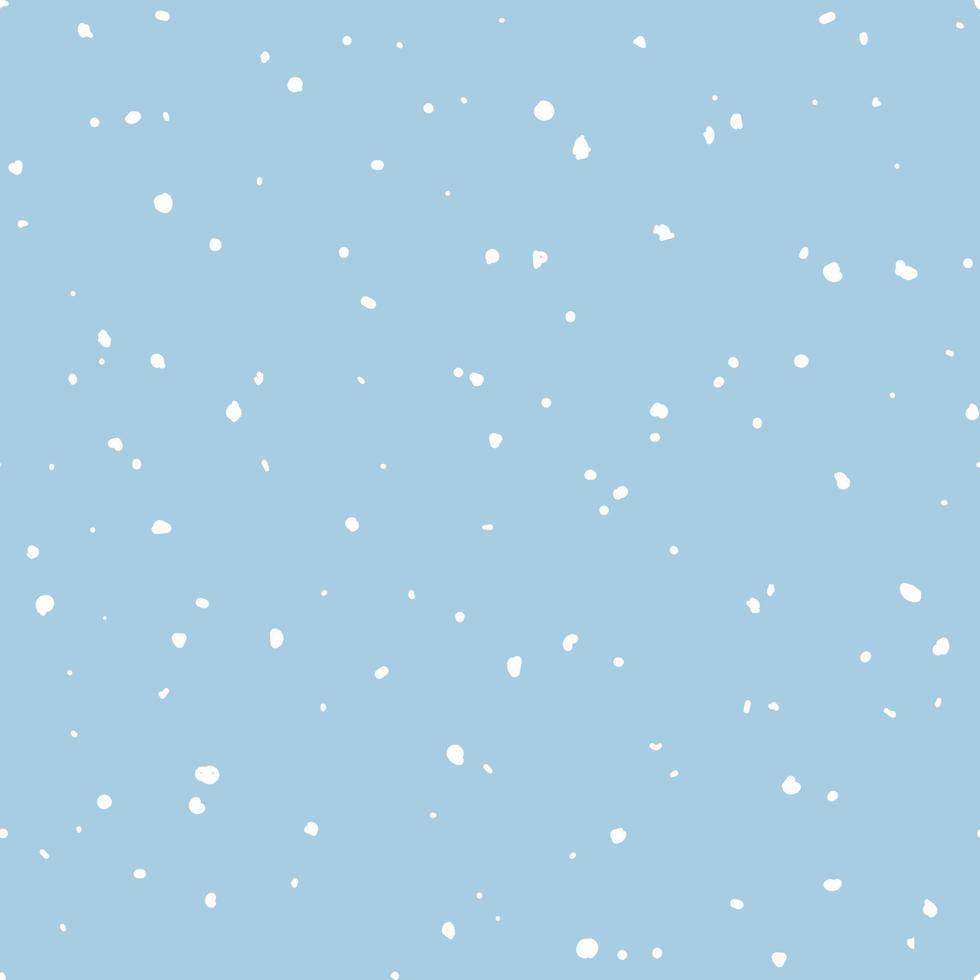 inverno senza soluzione di continuità modello con bianca i fiocchi di neve su un' blu sfondo vettore
