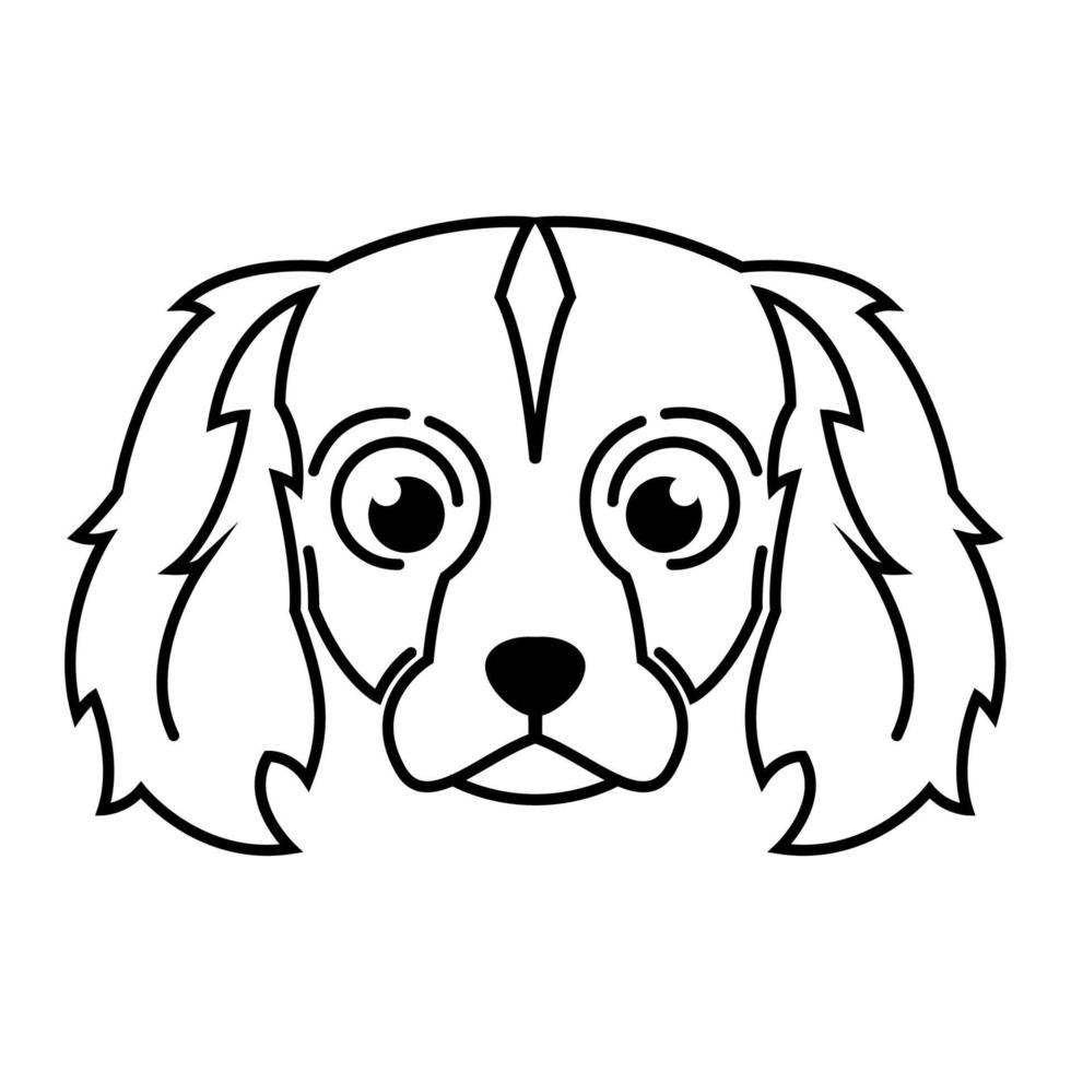 carino cartone animato vettore illustrazione icona di un' inglese cocker spaniel cucciolo cane. esso è schema stile.