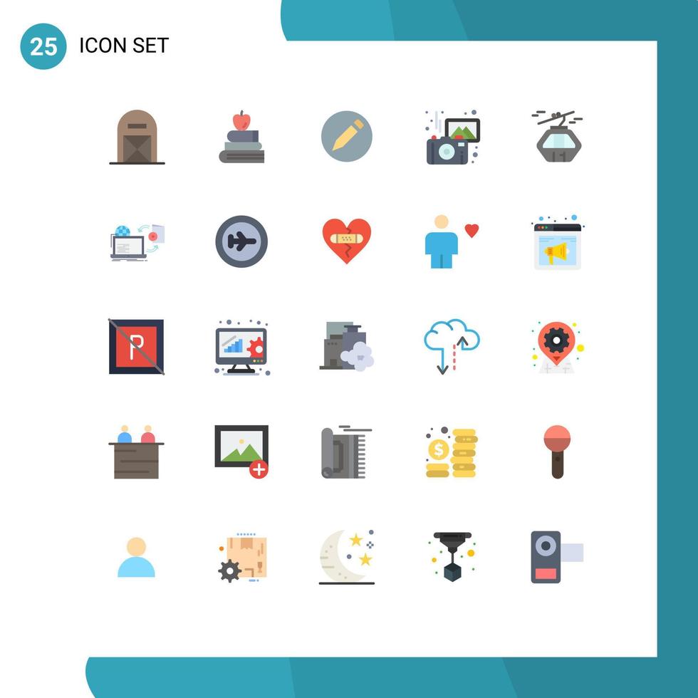 impostato di 25 moderno ui icone simboli segni per artico telecamera scienza fotografie immagini modificabile vettore design elementi