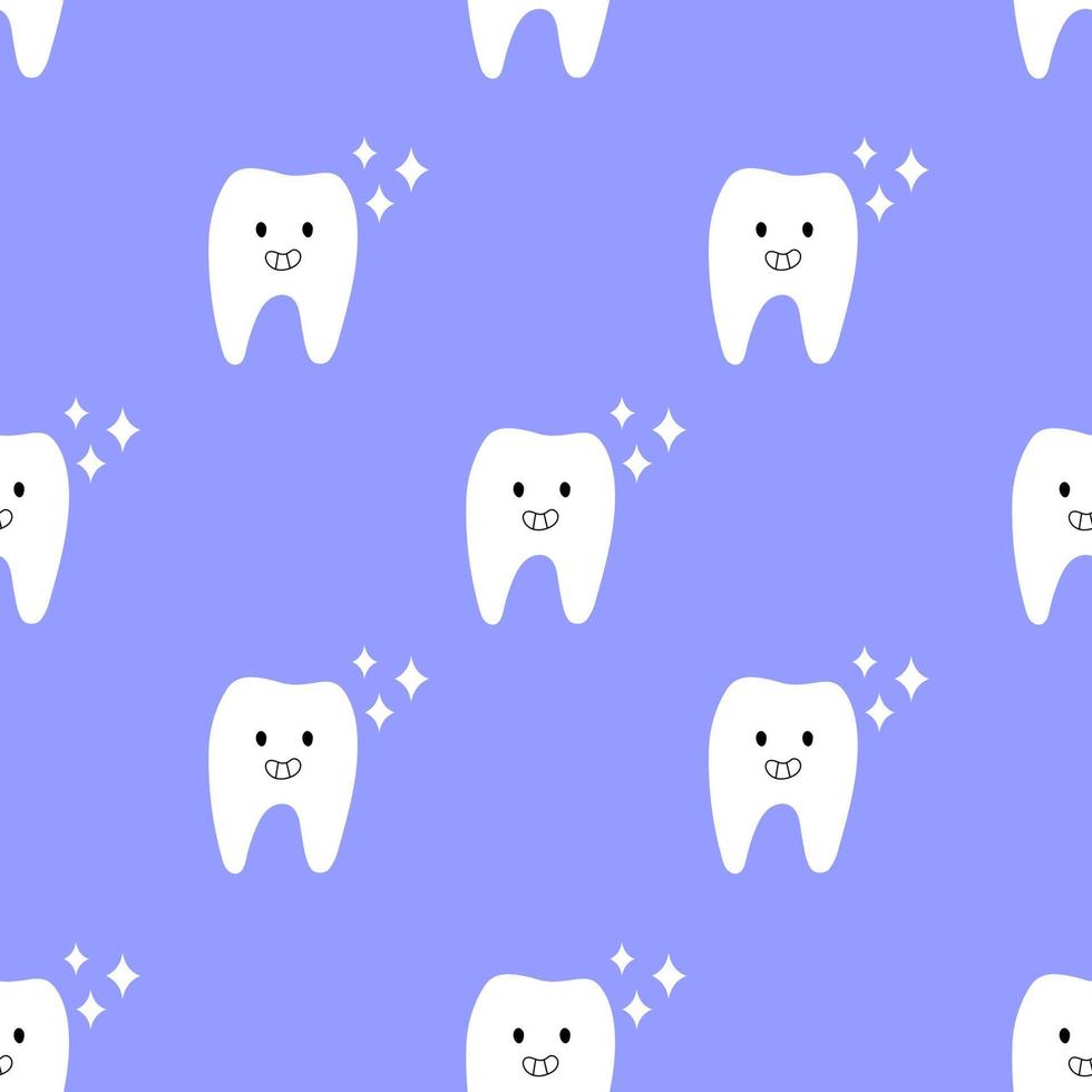 bambini dentale clinica illustrazione. salutare dente senza soluzione di continuità modello. dentale trattamento e salutare stile di vita vettore