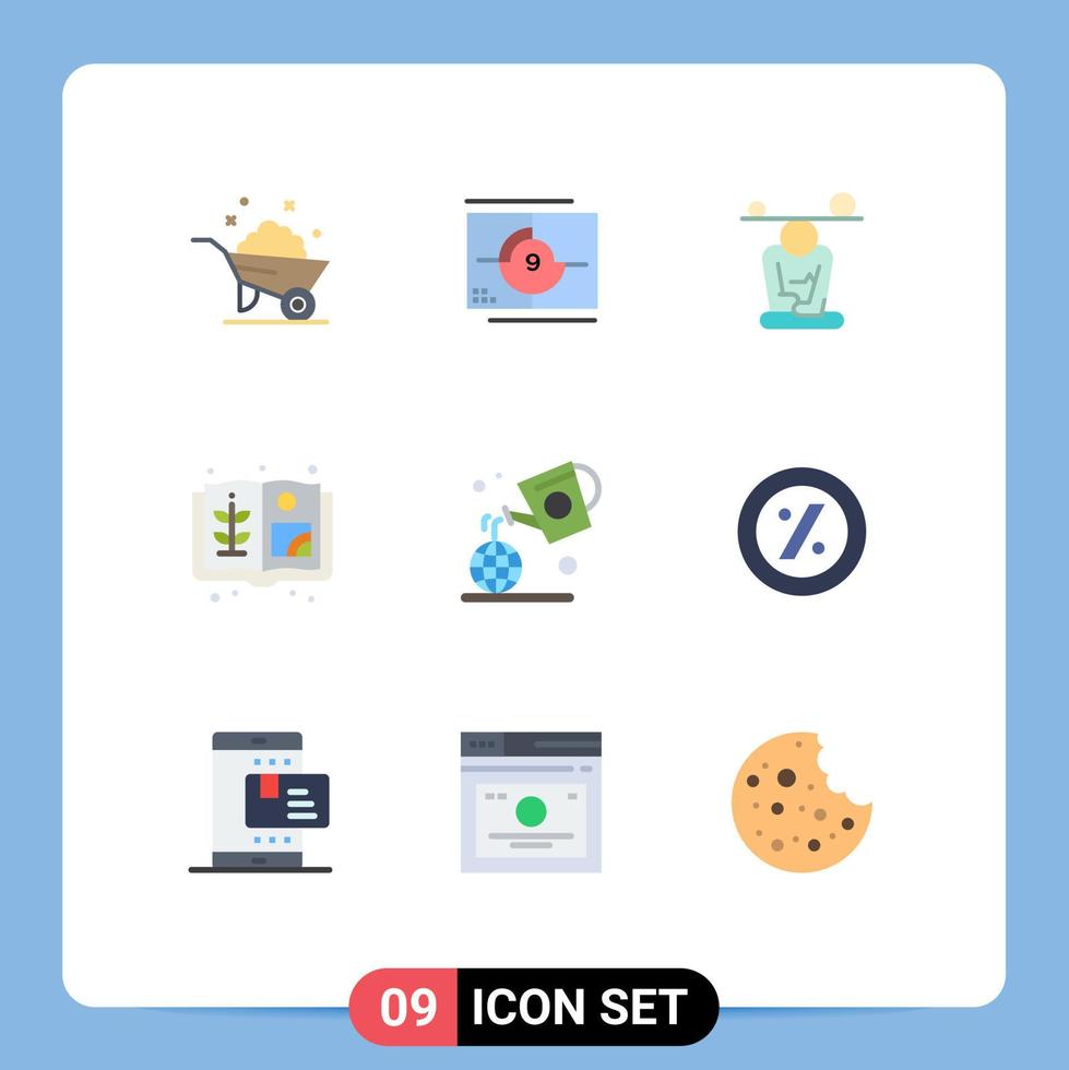 impostato di 9 moderno ui icone simboli segni per terra libro prima agricoltura mente modificabile vettore design elementi