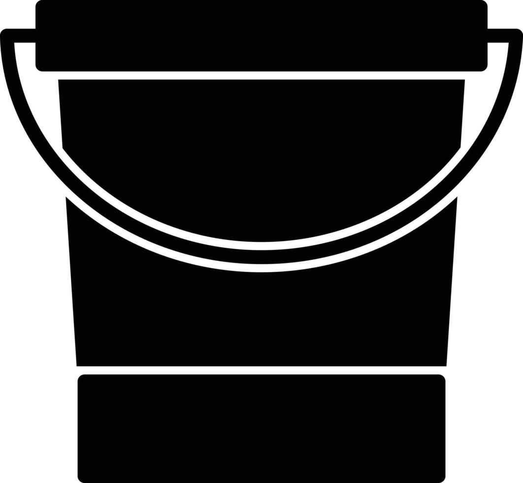 icona del glifo con secchio d'acqua vettore