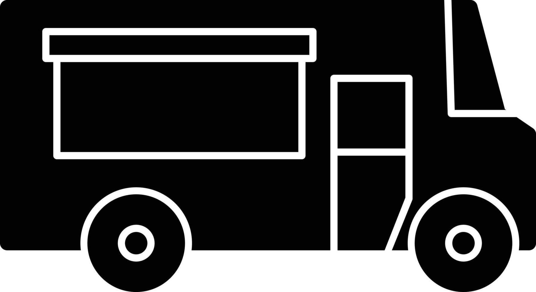 icona del glifo del camion di cibo vettore
