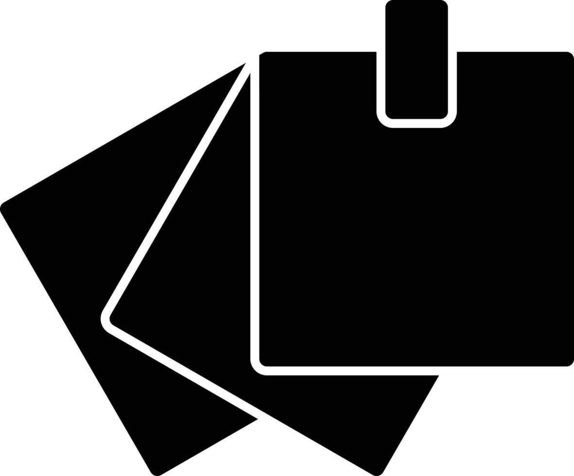 icona del glifo con note adesive vettore