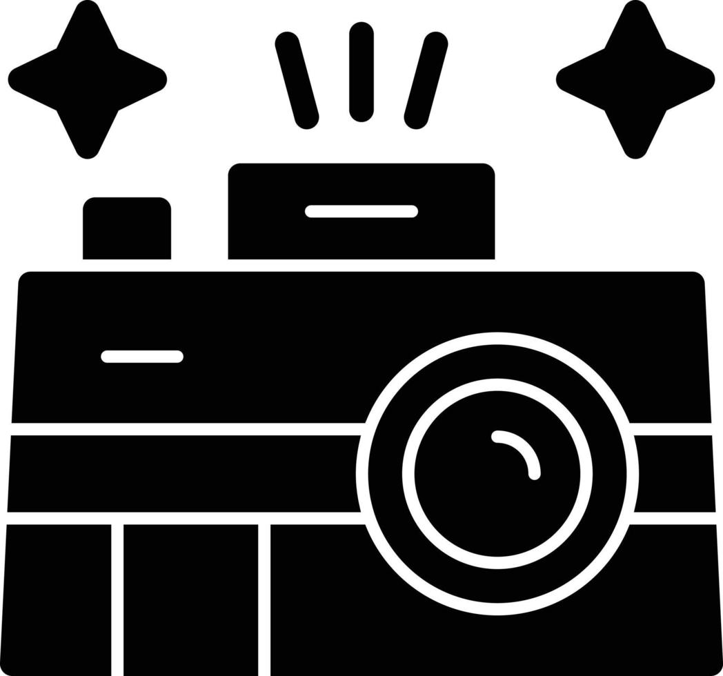 icona del glifo della fotocamera vettore