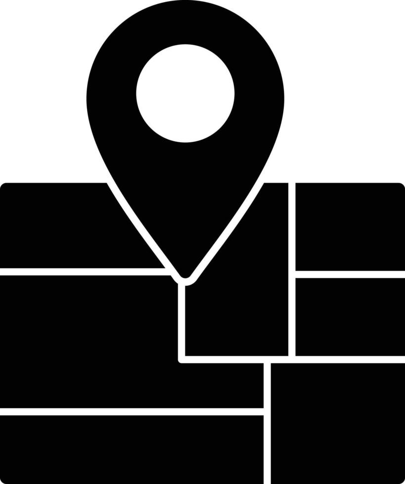 icona del glifo mappa vettore