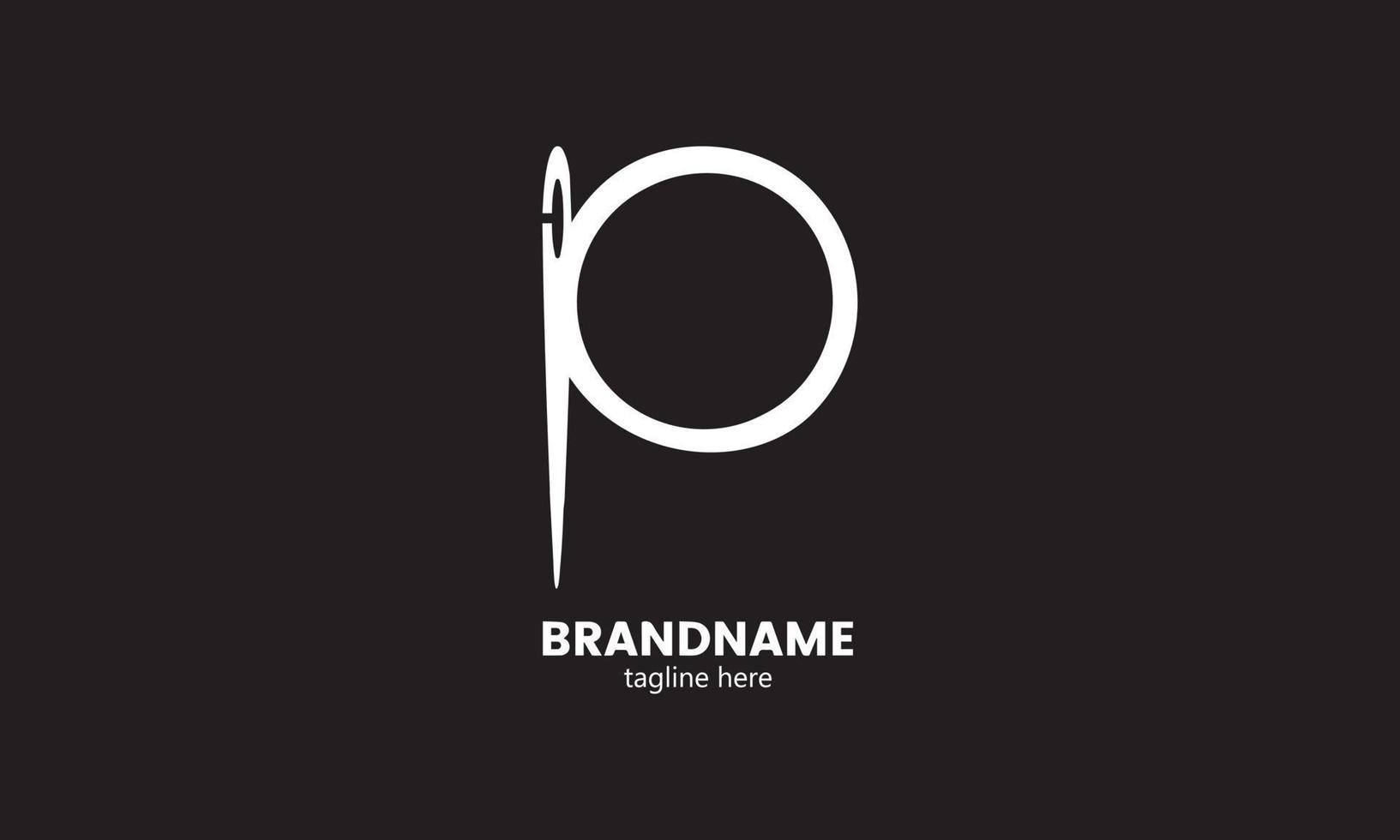 lettera p logo con perno icona design modello elementi. iniziale p logo. vettore