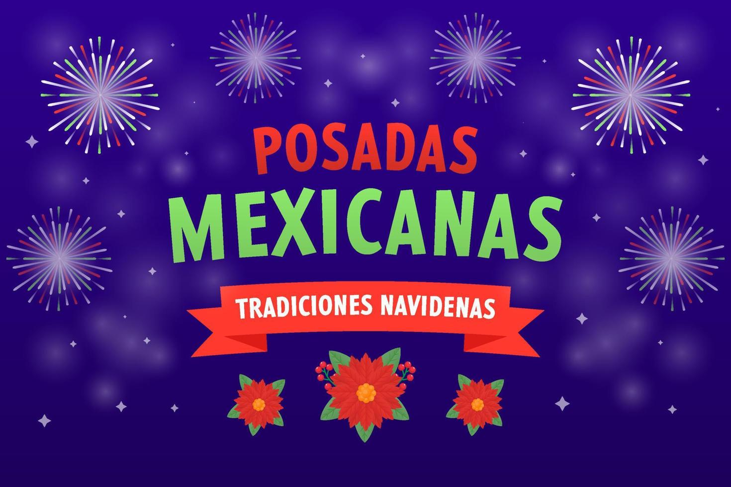 pendenza posadas mexicanas sfondo illustrazione vettore