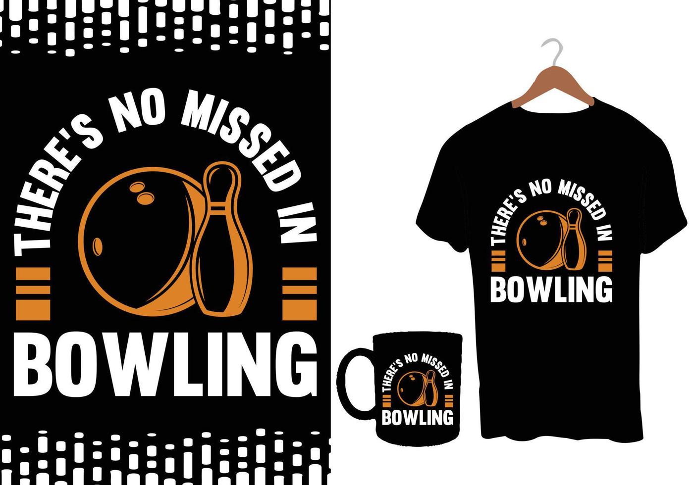 bowling t camicia design vettore