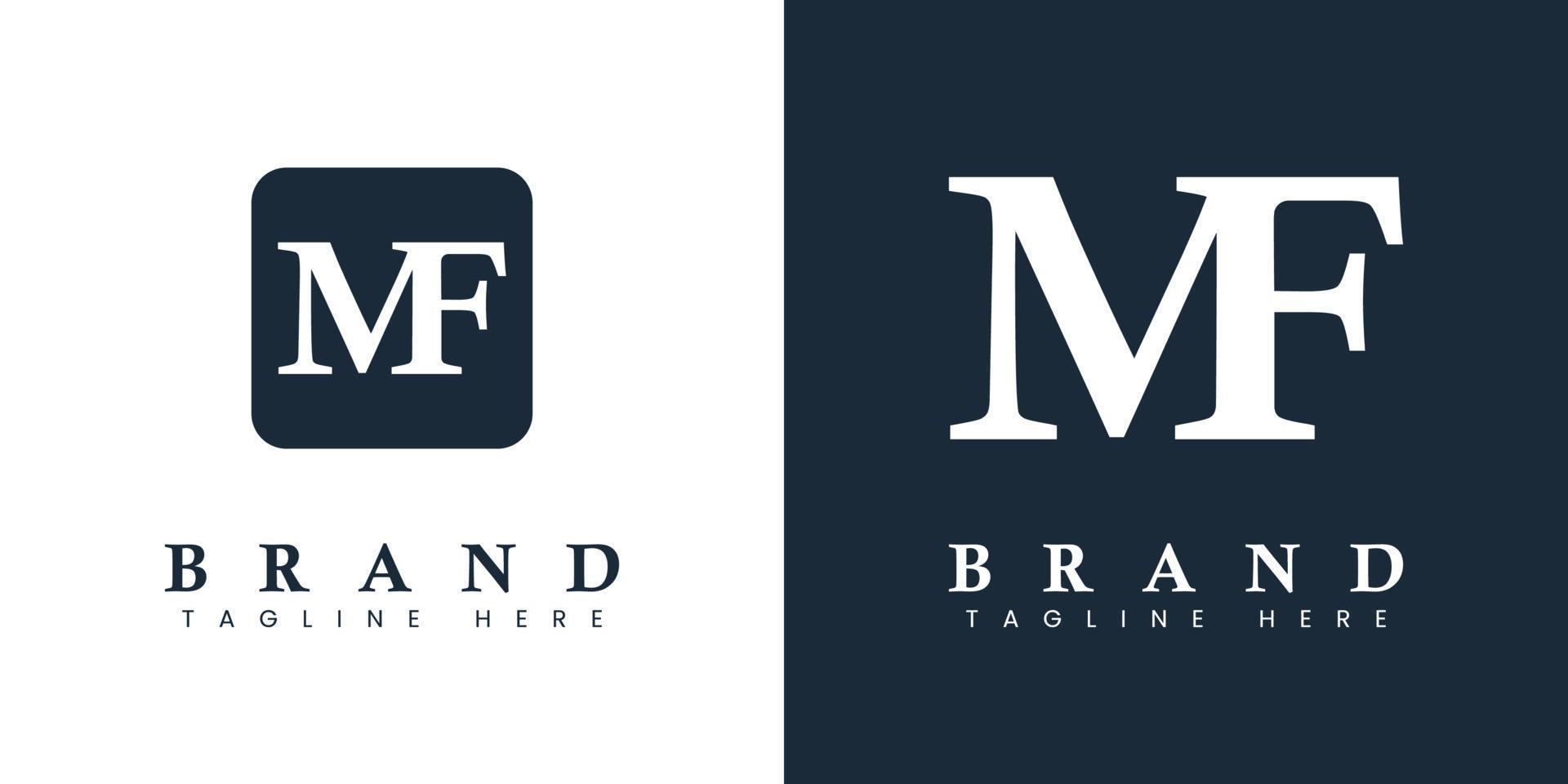 moderno lettera mf logo, adatto per qualunque attività commerciale o identità con mf o fm iniziali. vettore