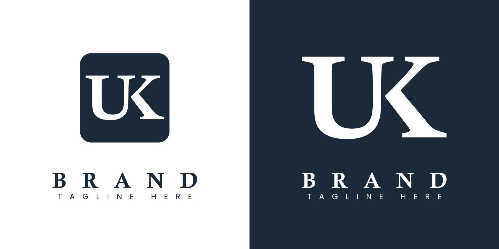 moderno lettera UK logo, adatto per qualunque attività commerciale o identità con UK o ku iniziali. vettore