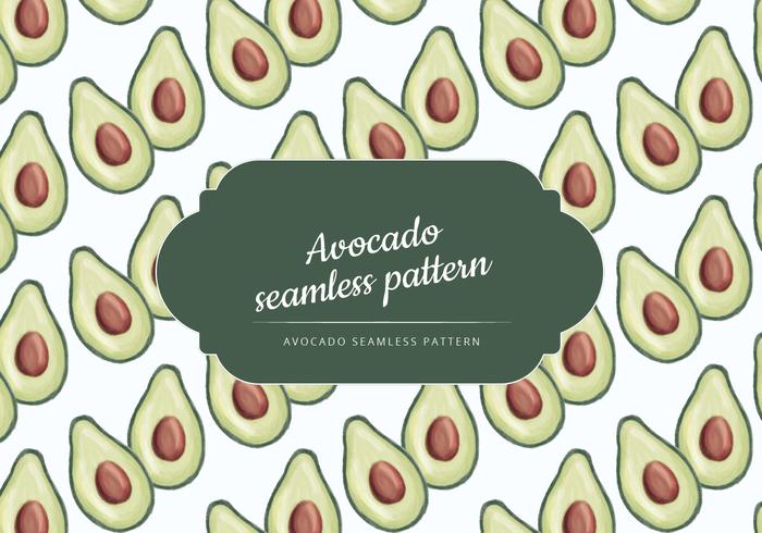 Modello di avocado disegnato a mano di vettore