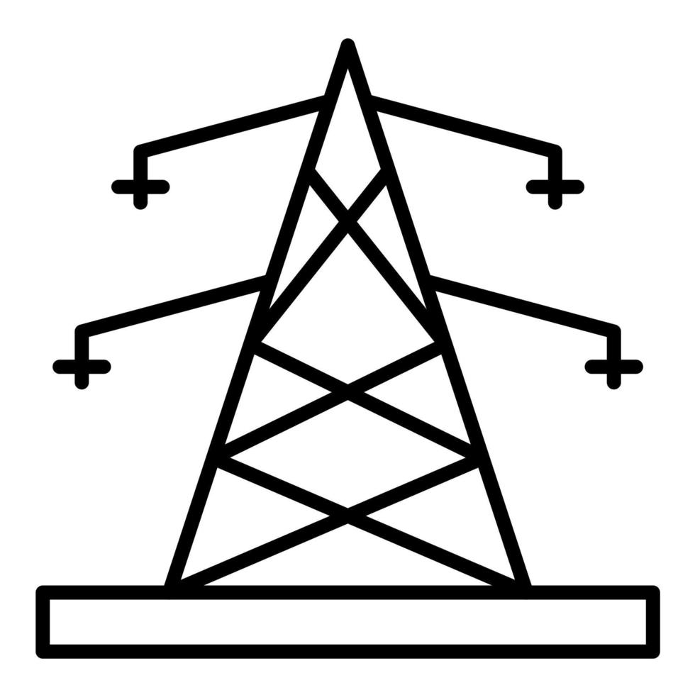icona della linea della torre elettrica vettore