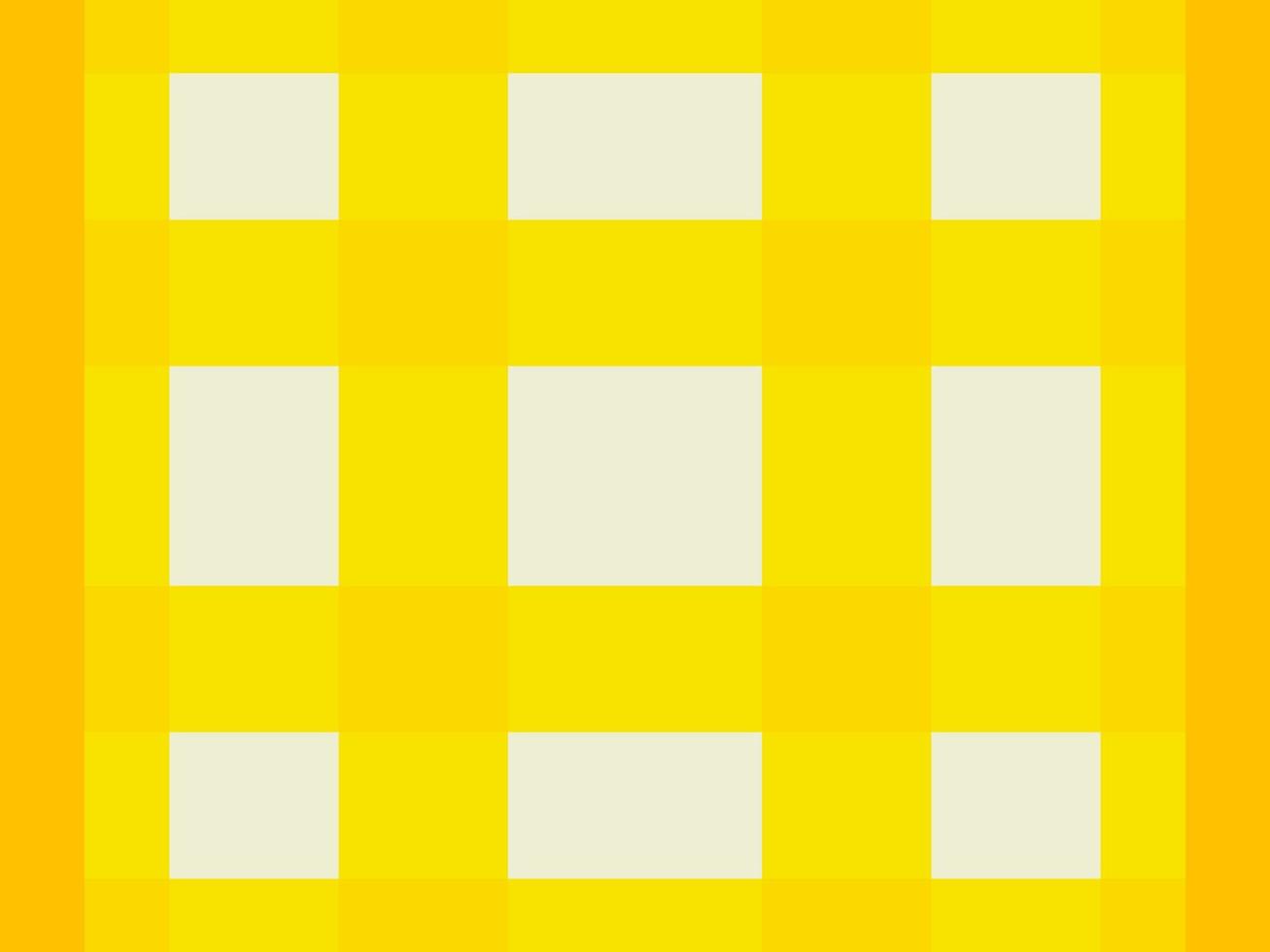 plaid cartone animato personaggio senza soluzione di continuità modello su giallo sfondo vettore