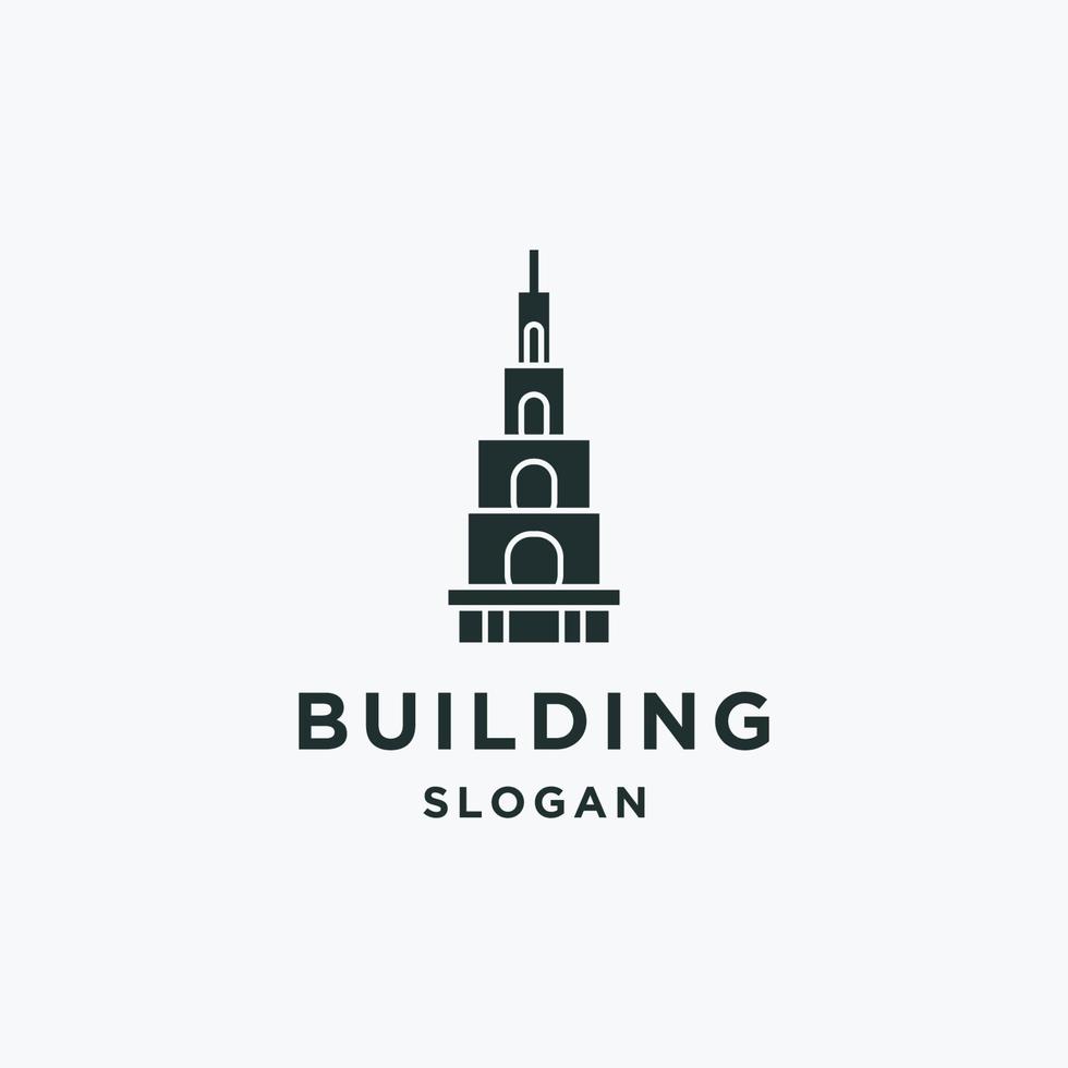 edificio logo modello vettore illustrazione design