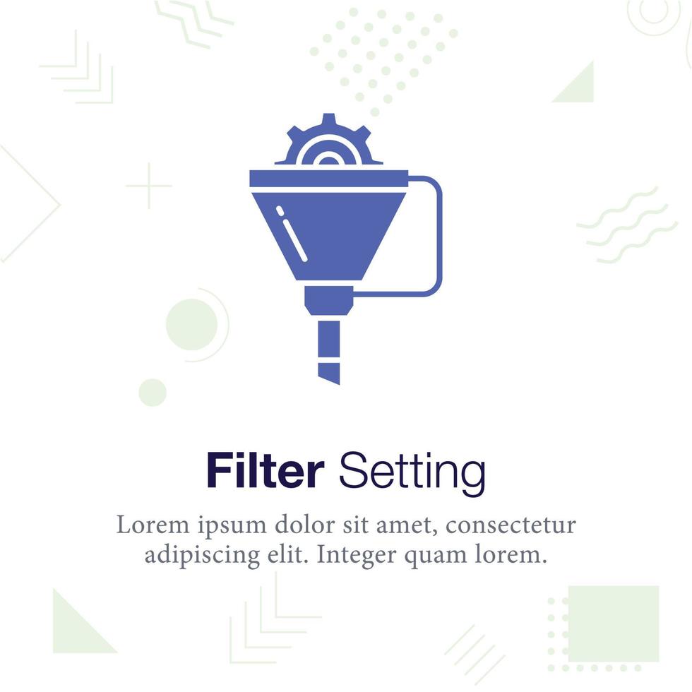 filtro ambientazione vettore illustrazione icona