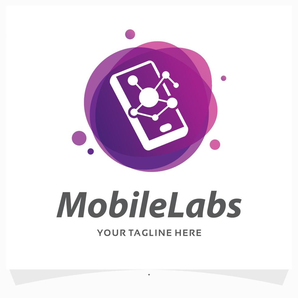 mobile laboratori logo design modello vettore